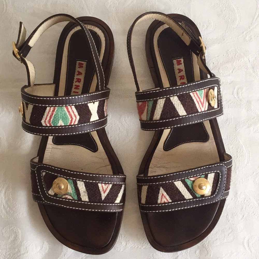 Marni printed flats sandals